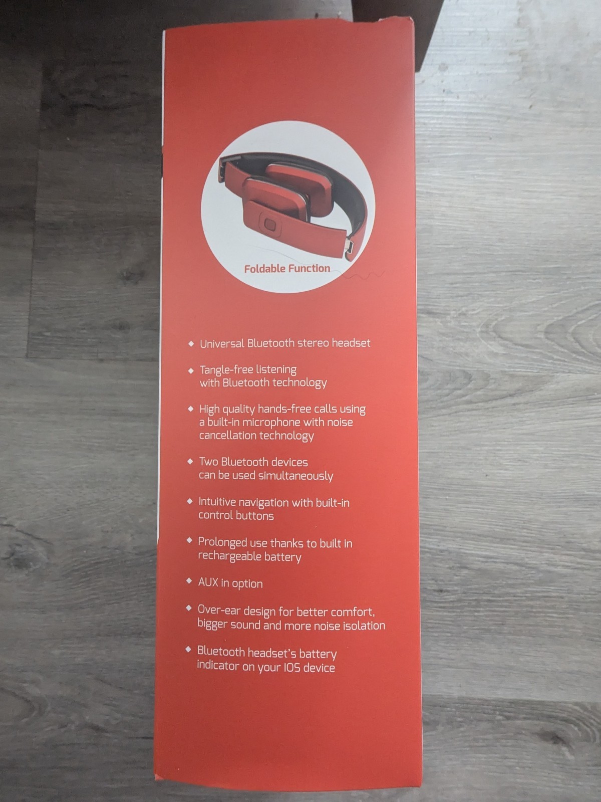 Ai Pro Bluetooth Wireless Headset Red Black Noise Cancellation Adjustable