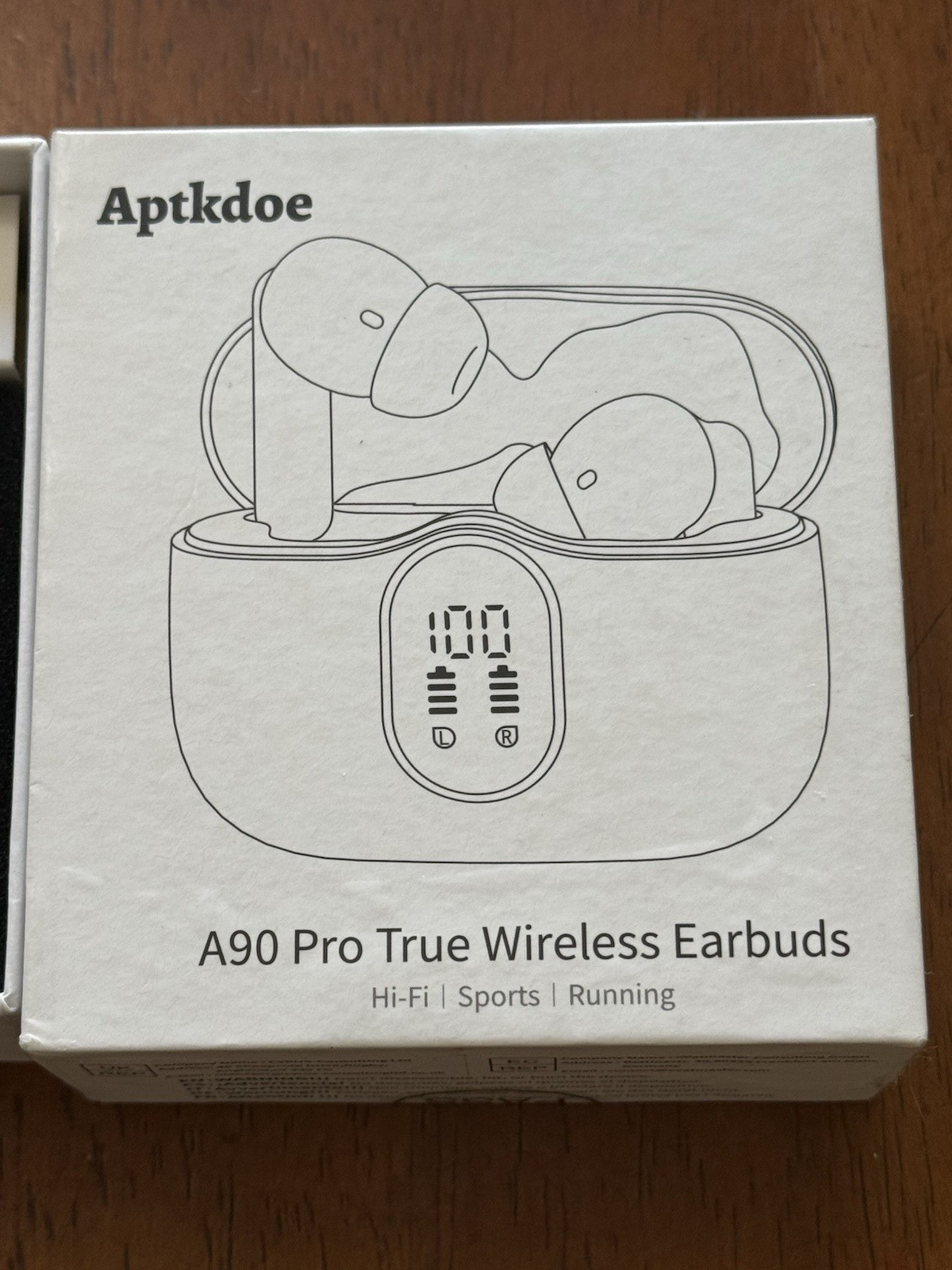 Aptkdoe A90 Black Pro True Wireless Earbuds Hi-Fi Sports Running
