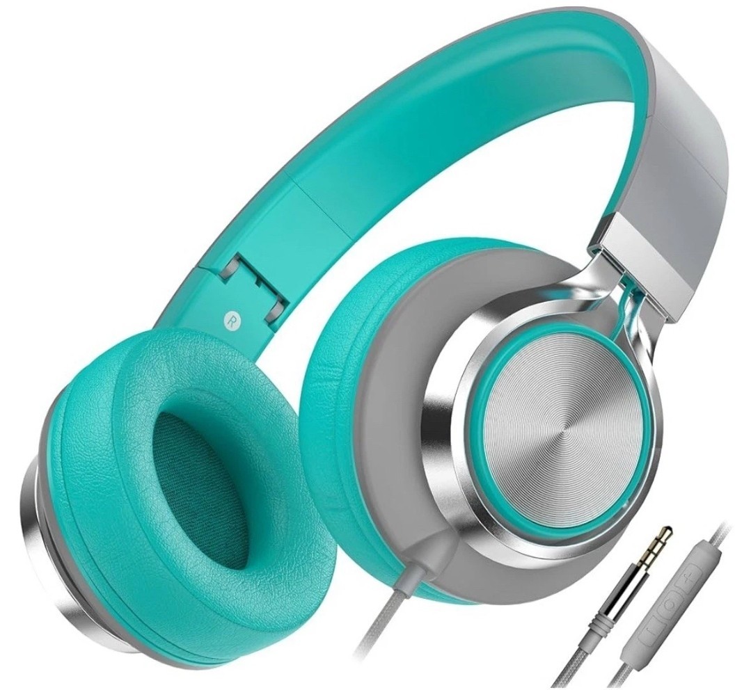 AILIHEN C8 Wired Headphones Microphone and Volume Control Folding Lightweight