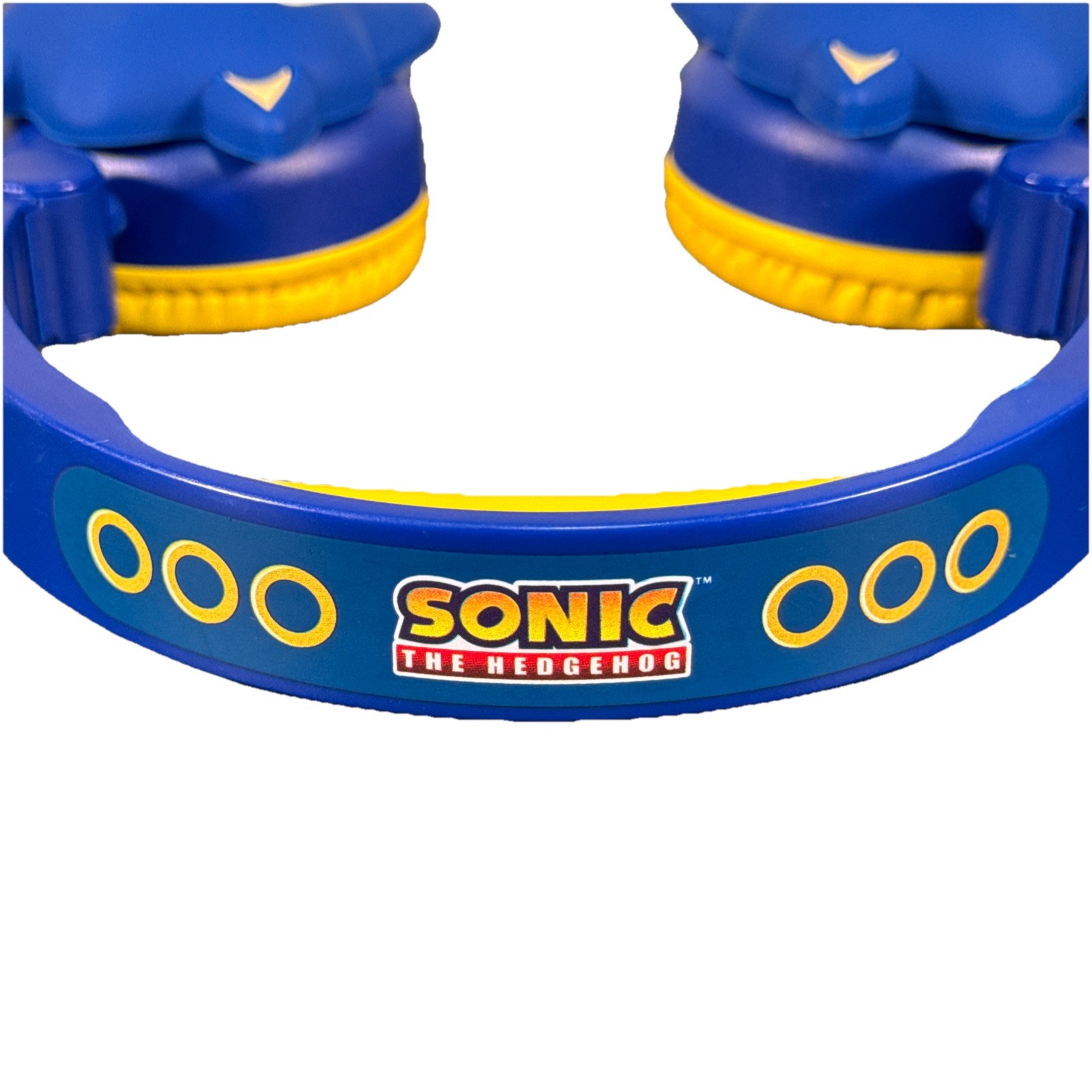 SEGA Sonic the Hedgehog Kids Wired On-Ear Headphones 3D Molded Blue Yellow