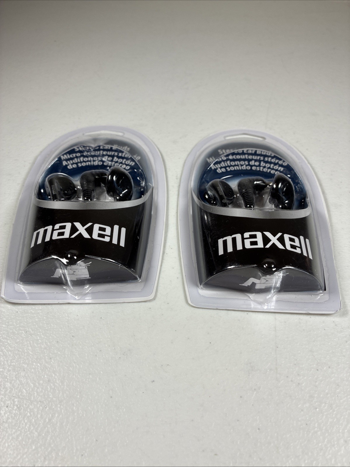 Maxell EB-95 Black Lightweight Stereo Earbuds, 190560 Lot Of 2 New, Sealed