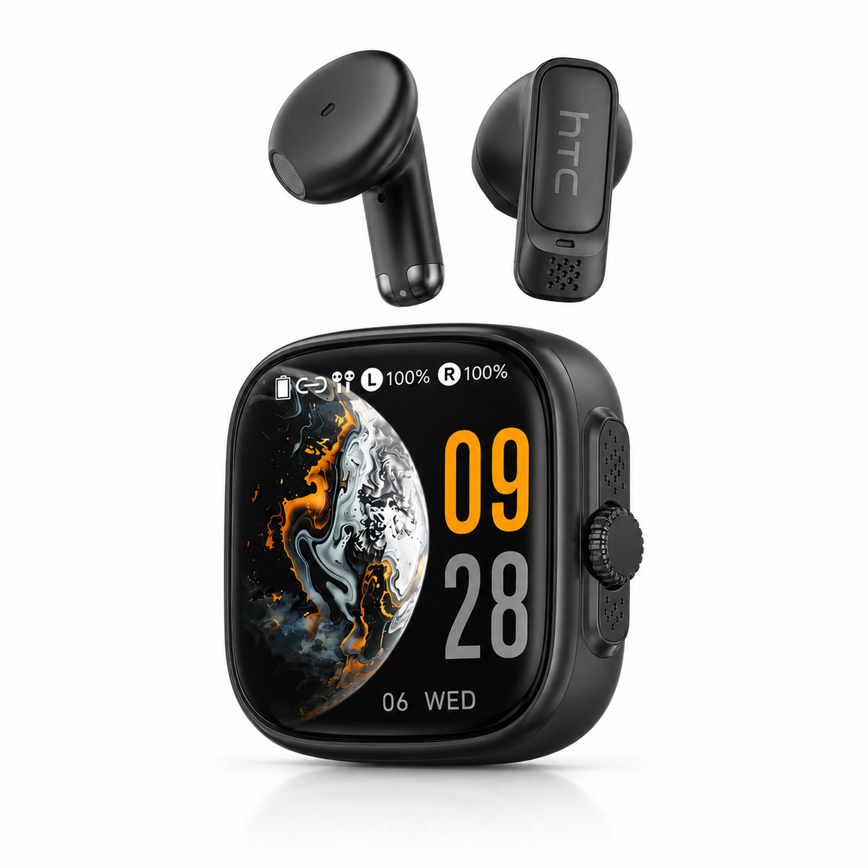HTC NE72 Wireless Earbuds Touchscreen Speaker Case AI Translation Bluetooth 6.0