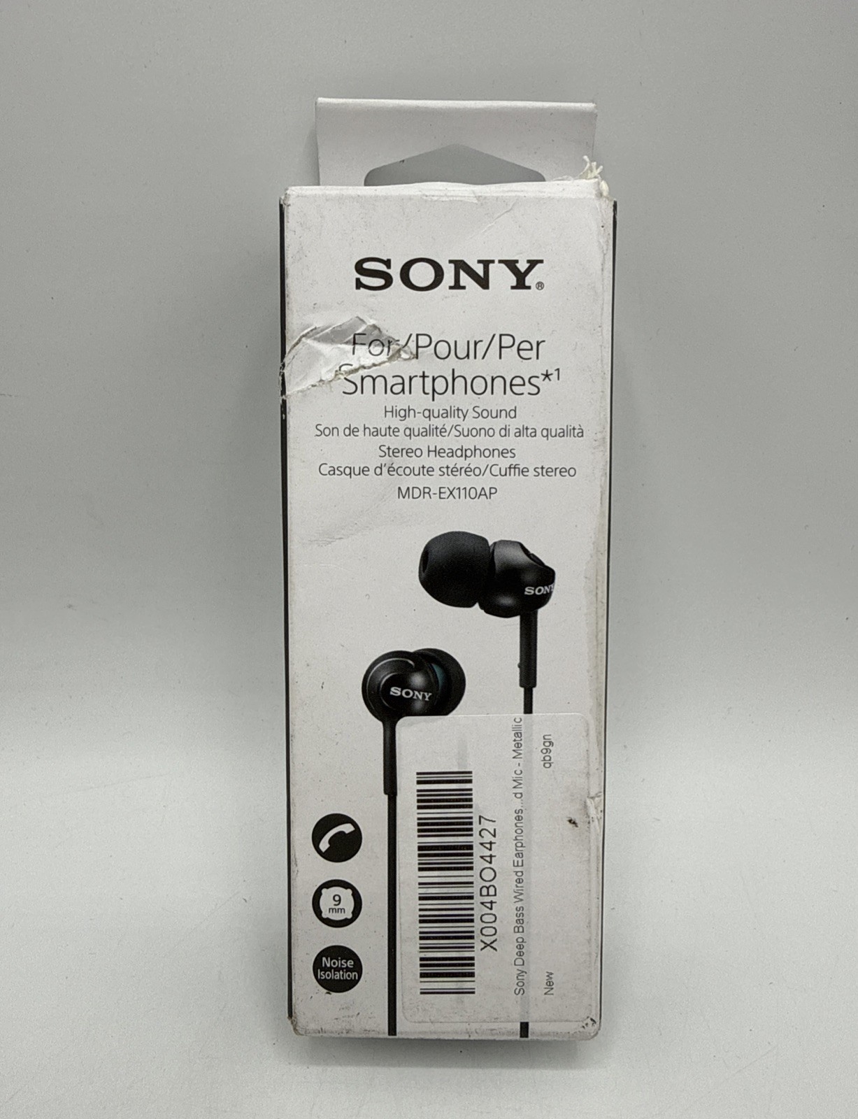 Sony MDR-EX110AP Cablato 5 24000 Hz Musica e Chiamate 3 g MDREX110APB.CE7