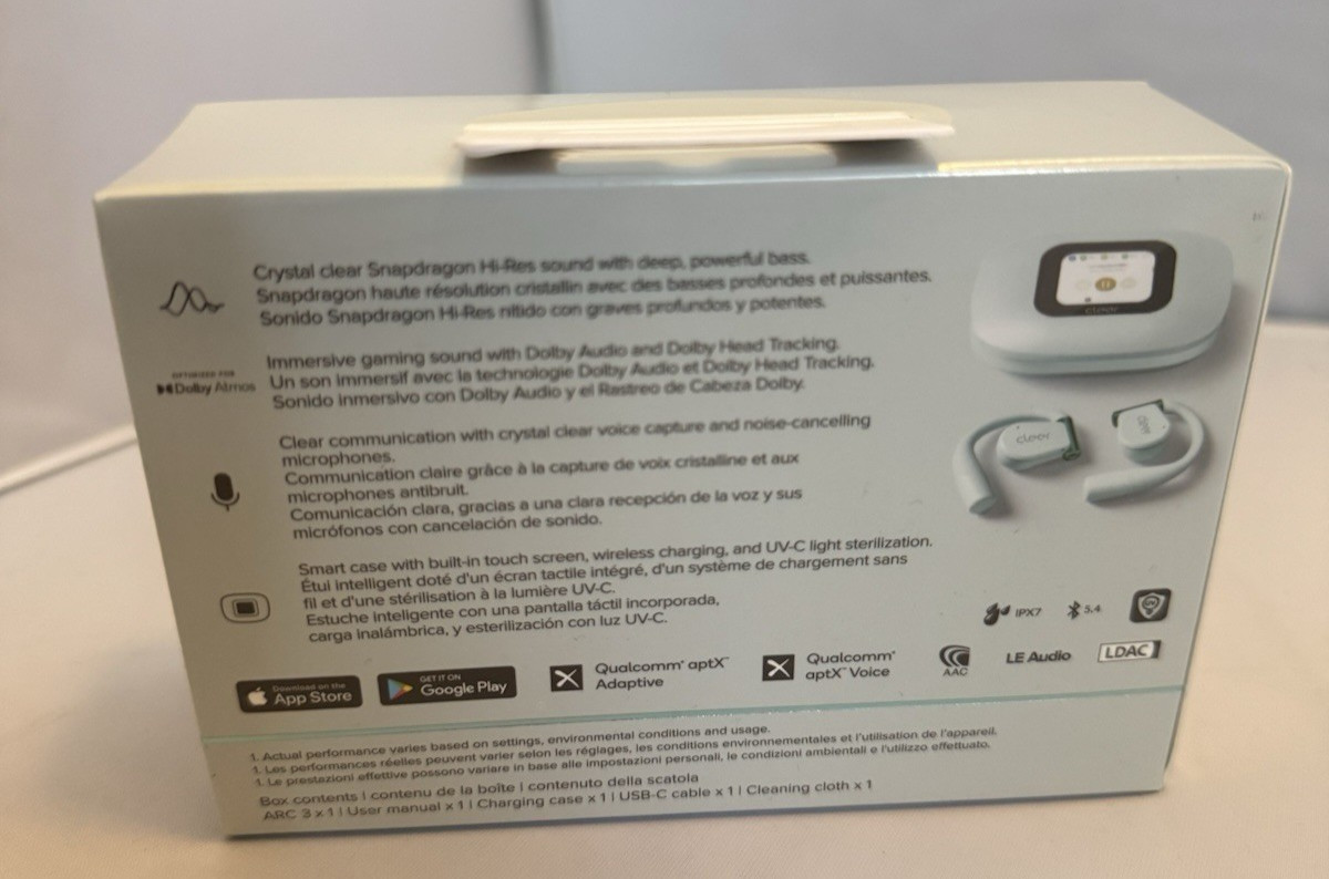 Cleer ARC 3 True Wireless Open Ear Headphones – Dolby Audio, Snapdragon Sound