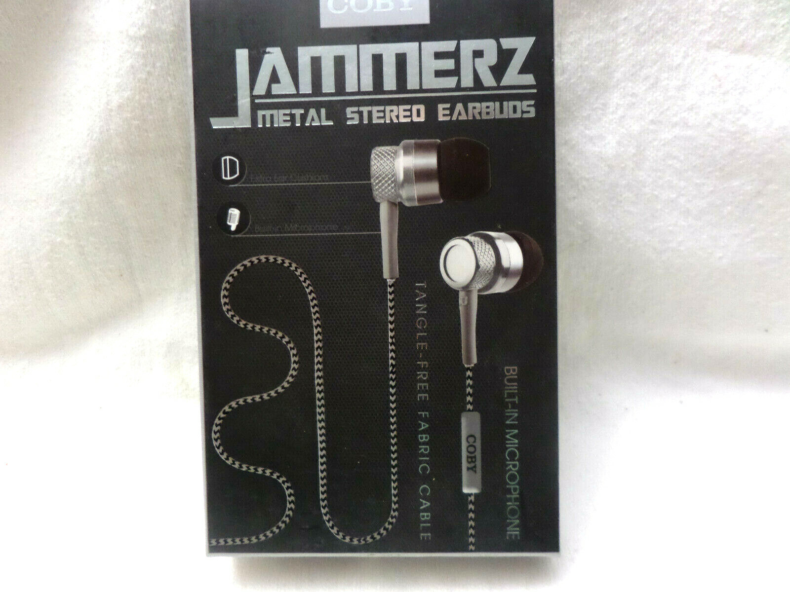 New Coby CVE-200 Jammerz Metal Stereo Earbuds With built-in Microphone CVE200