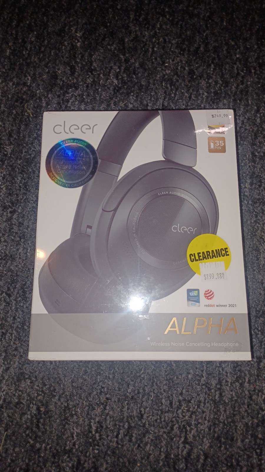 Cleer Audio Alpha Active Noise Cancelling Bluetooth Headphones Black -Sealed