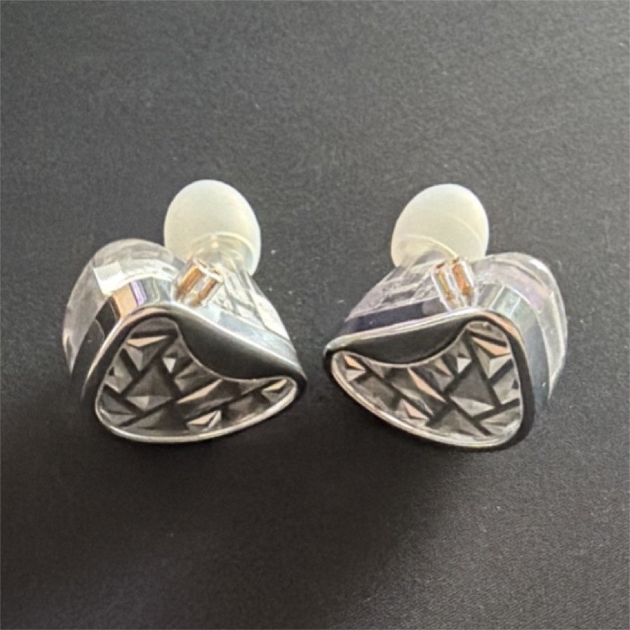 Silver Clear In-Ear Earbuds with Detachable Cable, 3.5mm Jack, Double Earpieces