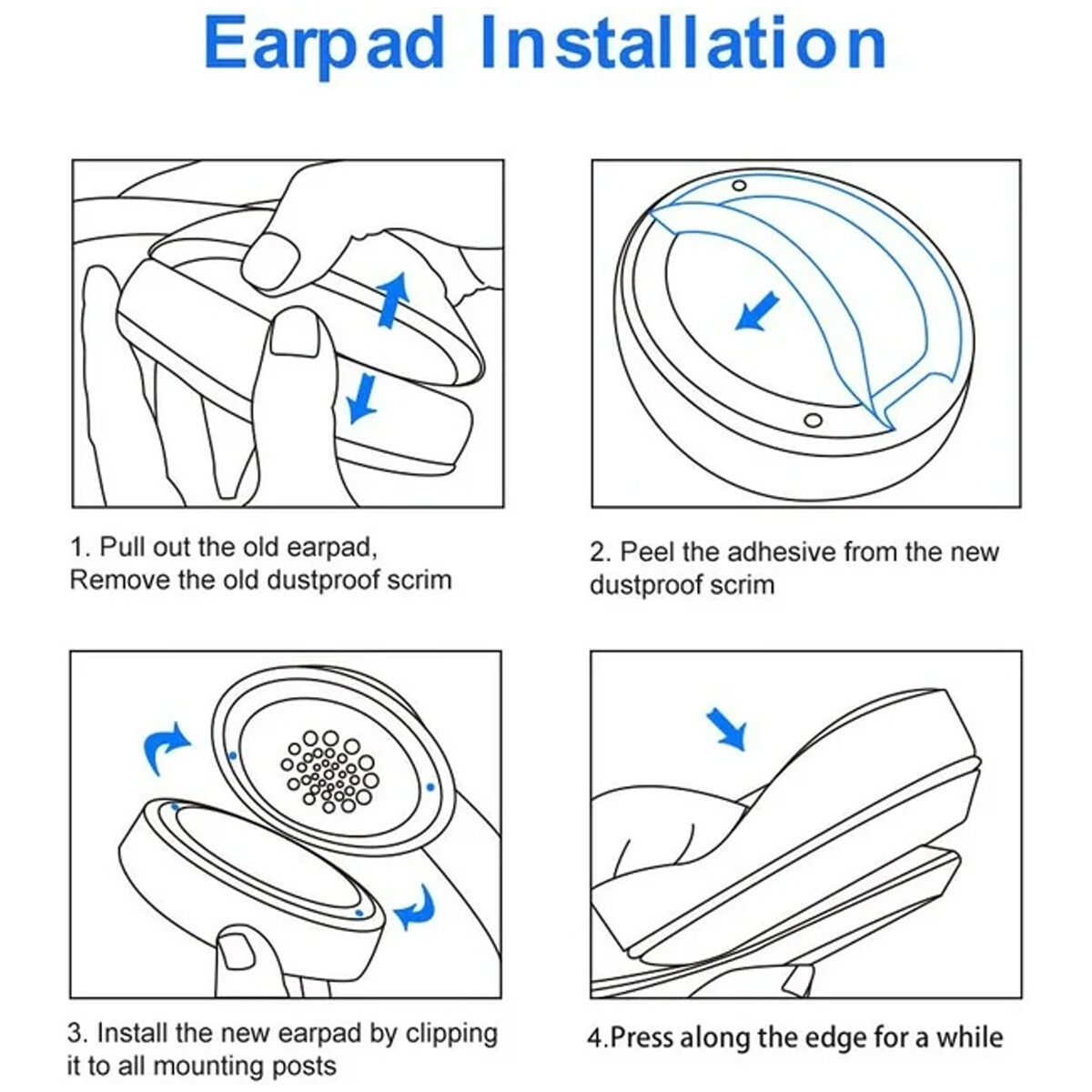 Replacement protein leather and memory foam ear cushion covers for Beats Solo2/3