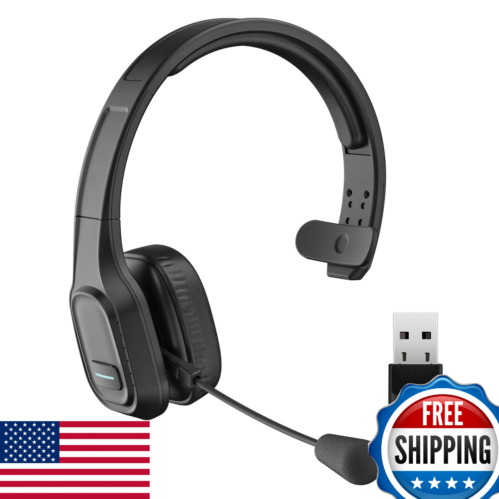 COMEXION Trucker Bluetooth Headset V5.0 Noise Cancelling Mic 30H Talk Time