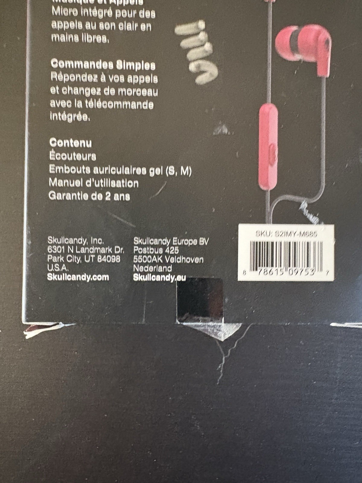 Skullcandy Ink’d Plus In Ear Earbuds With Mic and Track Control Fast Ship