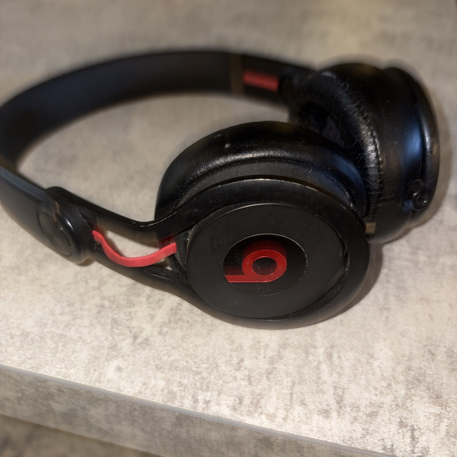 Beats Mixr by Dr. Dre Monster Ed Headphone Black/Red Tested No Original Cord G6