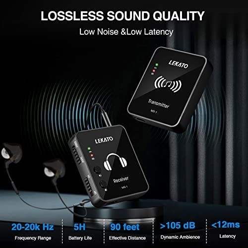 Wireless In Ear Monitor System 2.4GHz Stereo IEM Transmitter Receiver One to