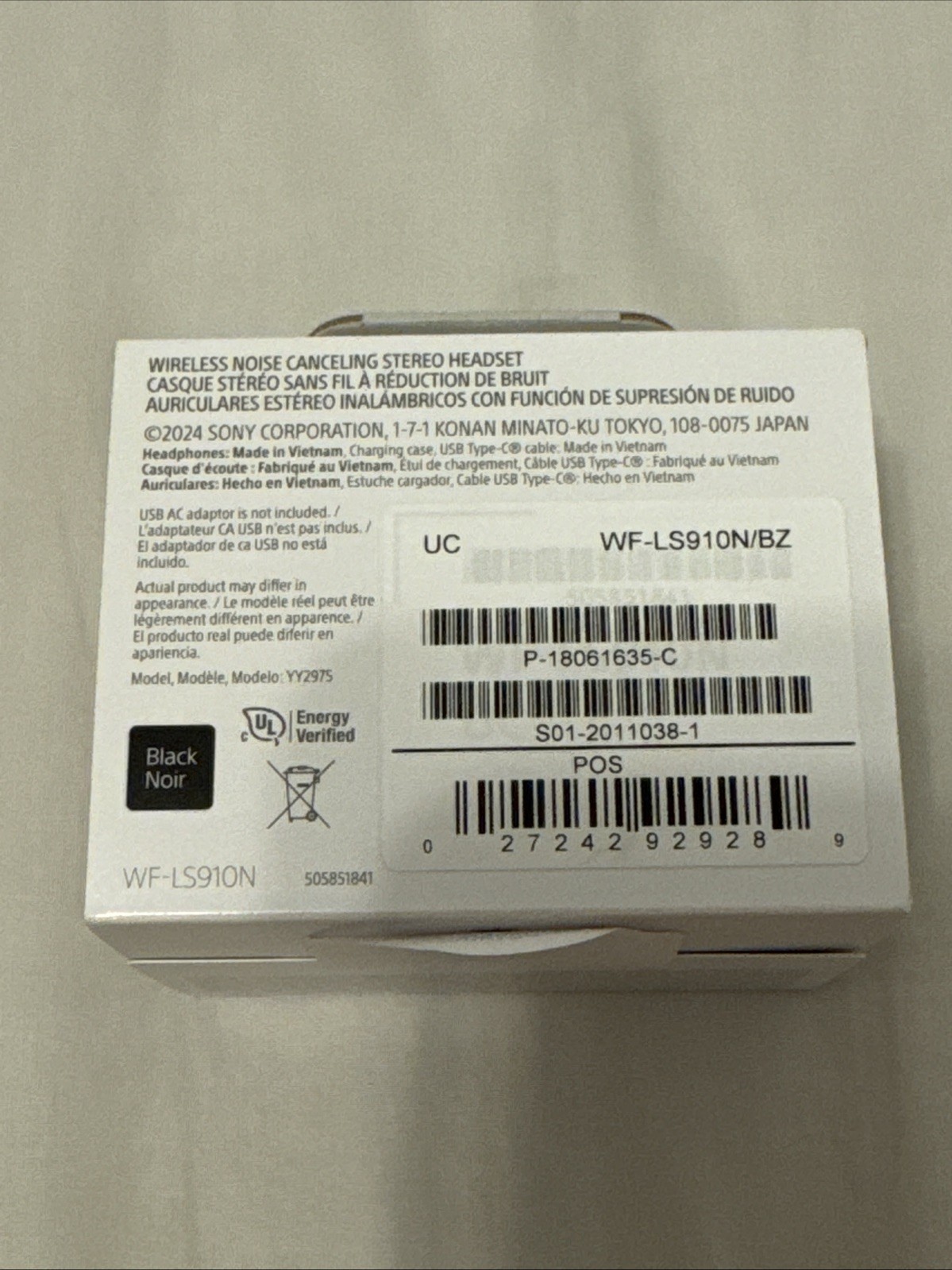 SONY WFLS910N/B LinkBuds Fit Truly Wireless Noise Canceling Earbud – Black