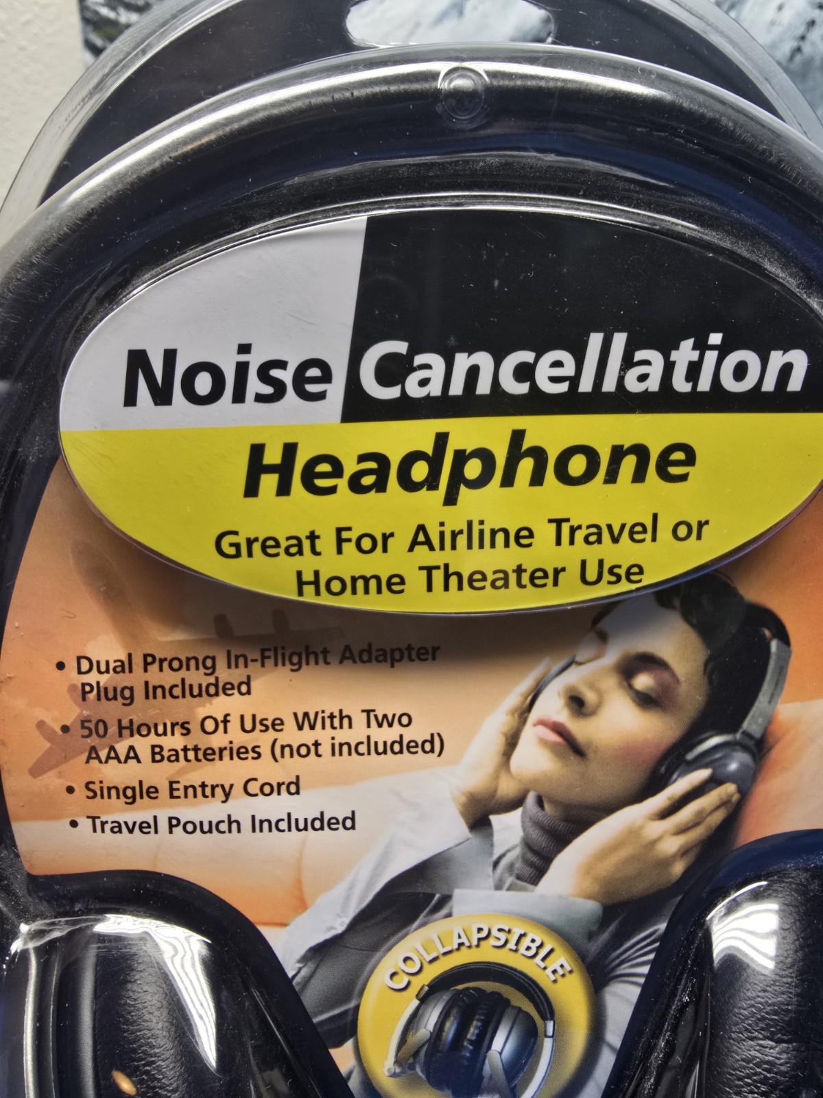 Maxell HP/NC-II Noise Cancellation Travel Headphones NEW Sealed