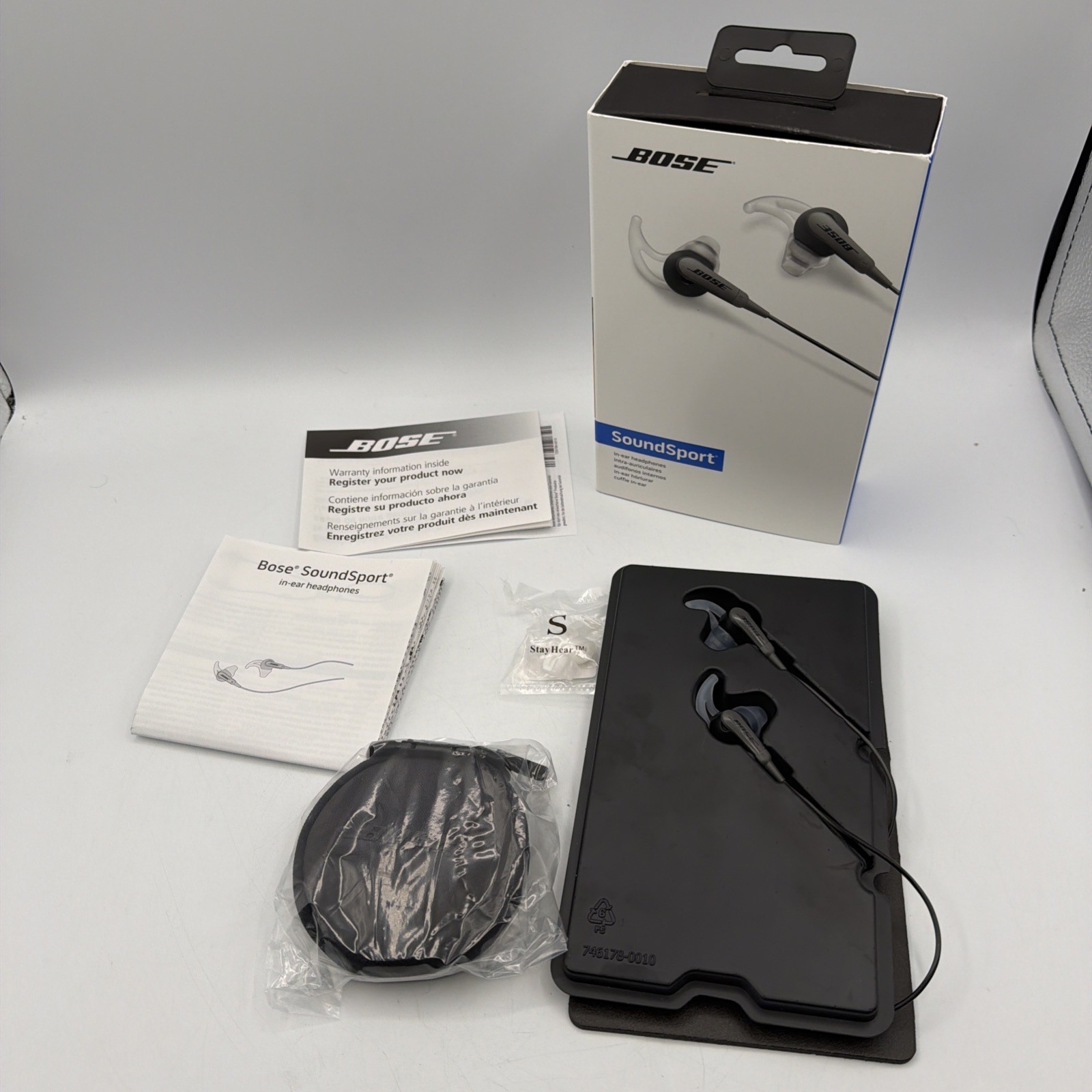 Bose SoundSport In-Ear Headphones – Audio Only – Charcoal/Black (741776-0140)