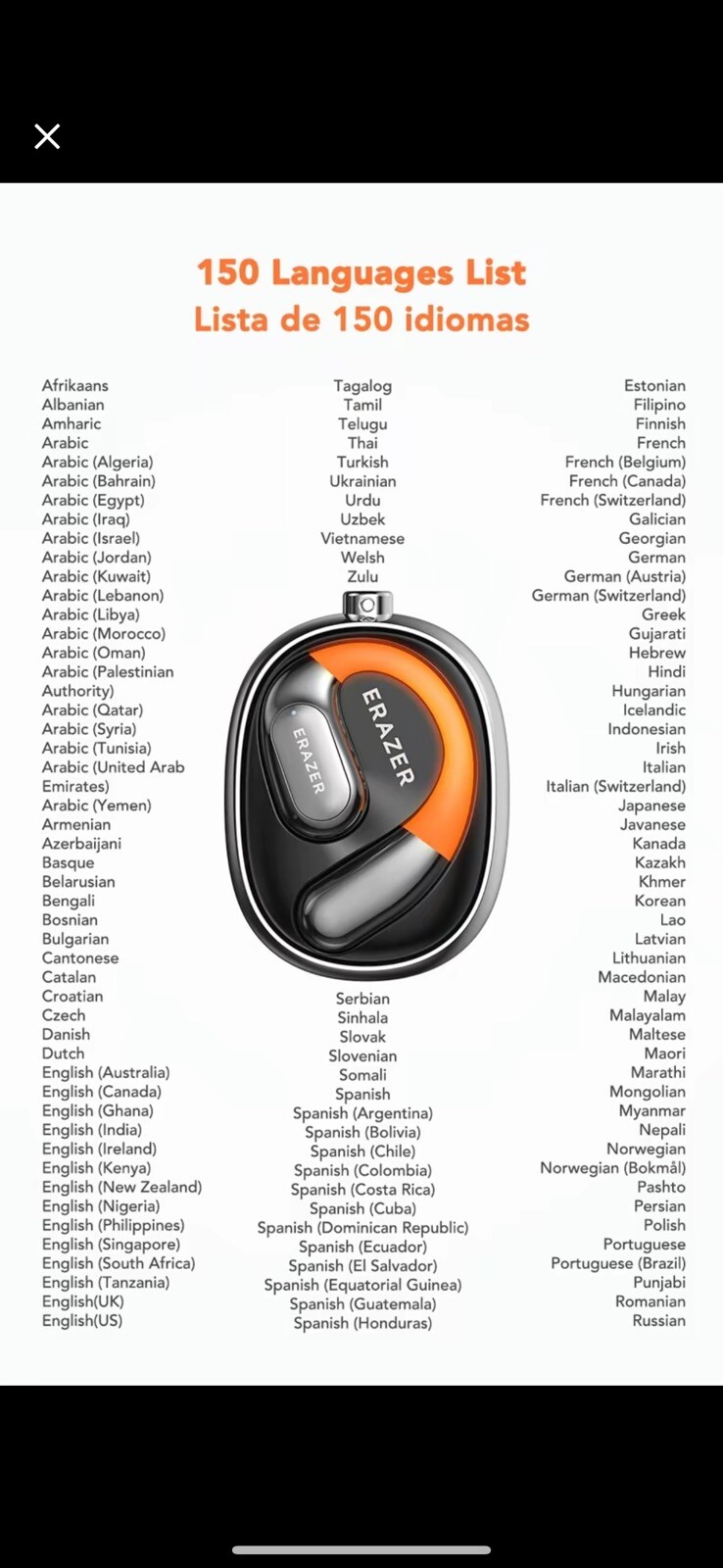 ERAZER XF31 Al Translation Earphones True Wireless OWS Headphones