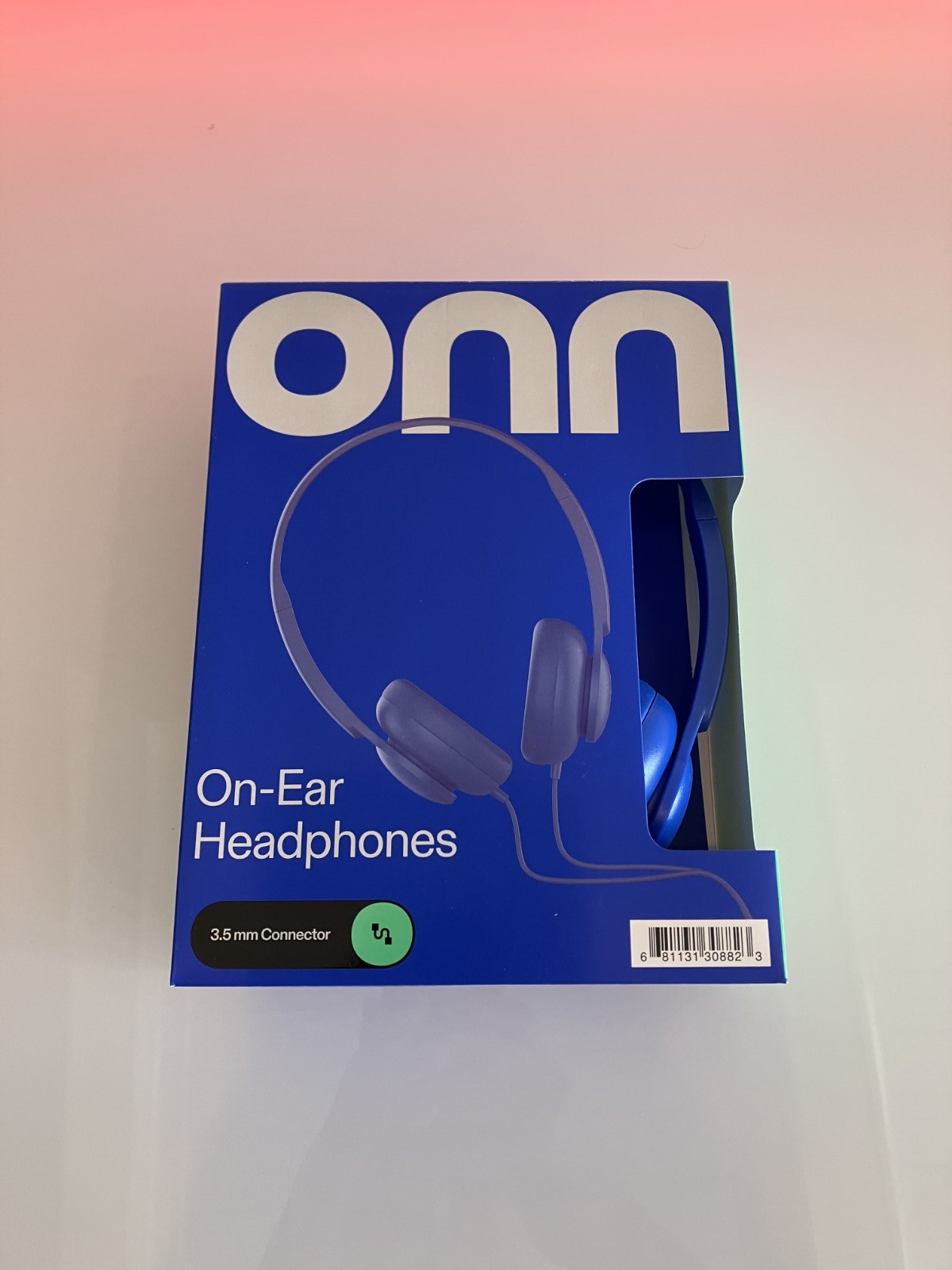 onn On-ear Wired Headphones, Blue, Pink, Blue, One or Multi, New, 3.5mm HD, OE