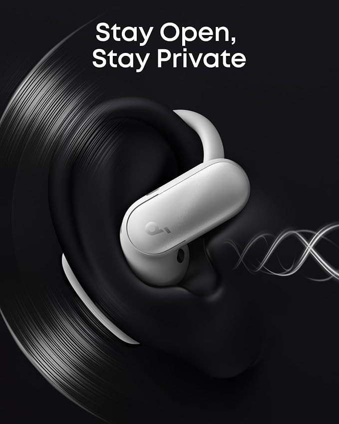Soundcore AeroFit 2 Pro by Anker, Open-Ear Semi-in-Ear Active Noise Cancellation