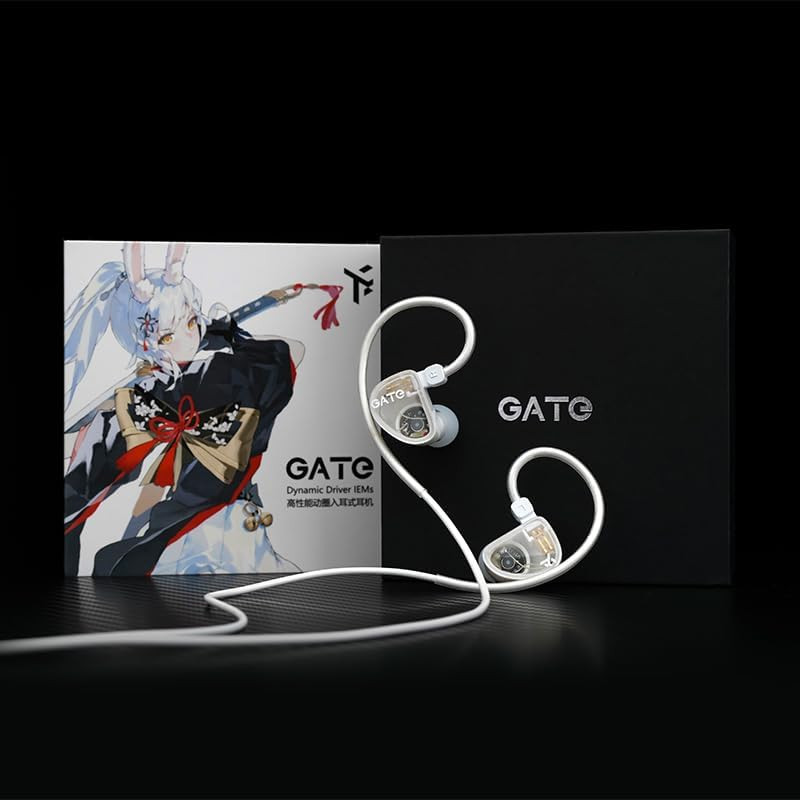 GATE Dynamic Driver In-Ear Headphone 3.5Mm Interchangeable Cable (White, No Mic)
