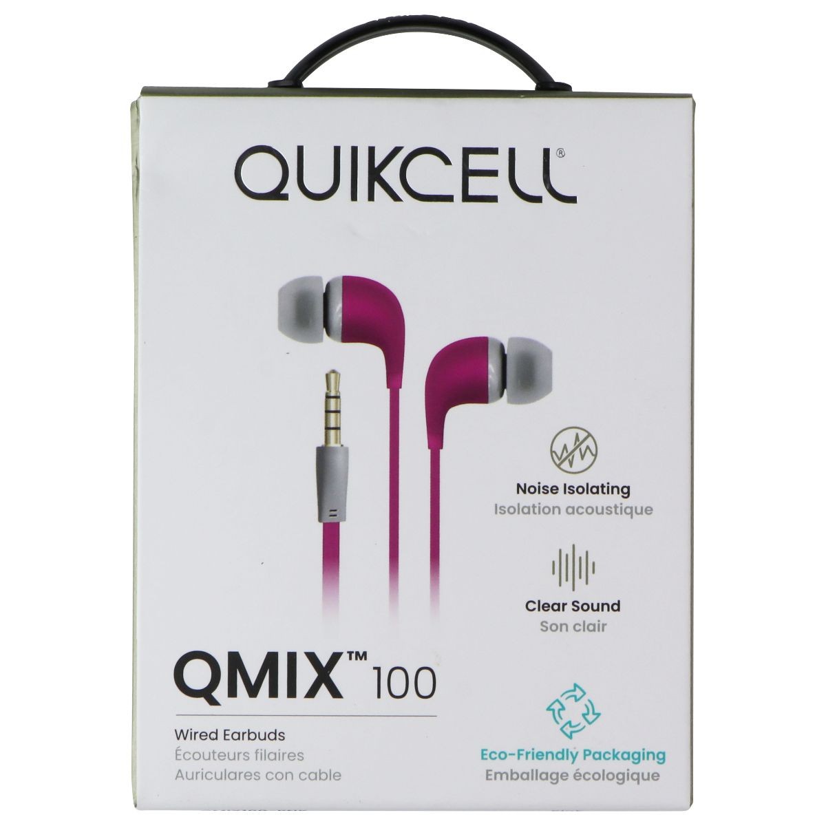 Quikcell QMIX 100 Series Wired 3.5mm Earbuds – Pink