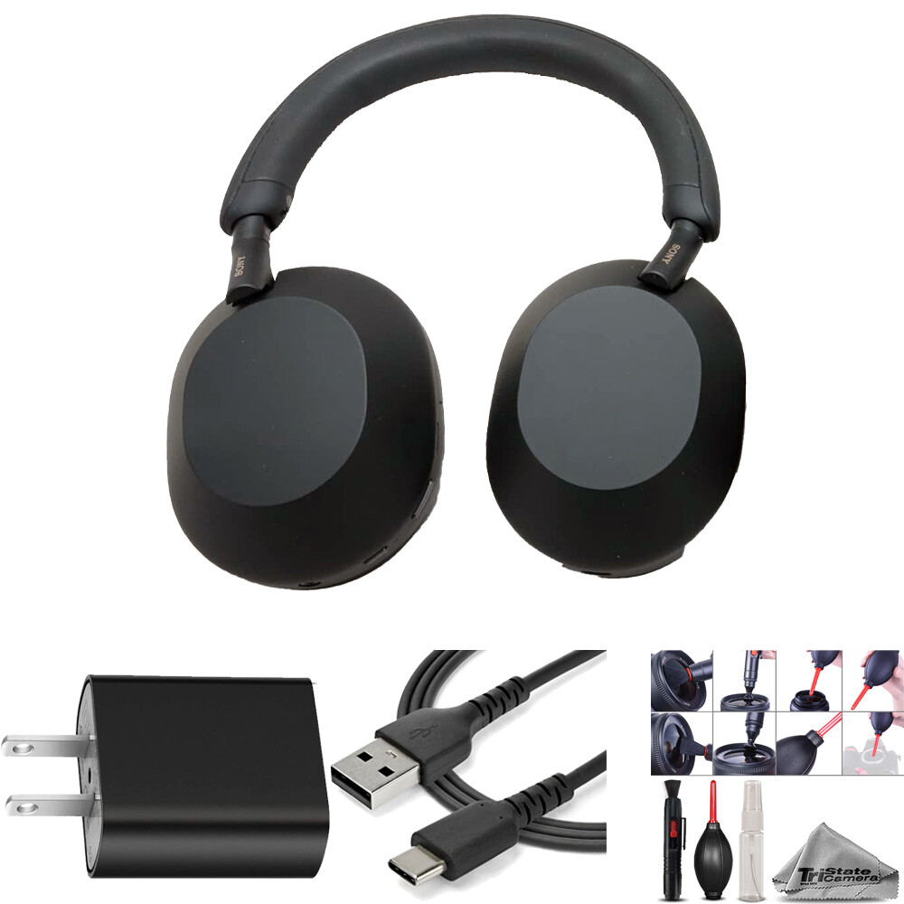 Sony WH-1000XM5 Wireless Noise-Canceling Over-Ear Headphones (Black)- Basic Kit