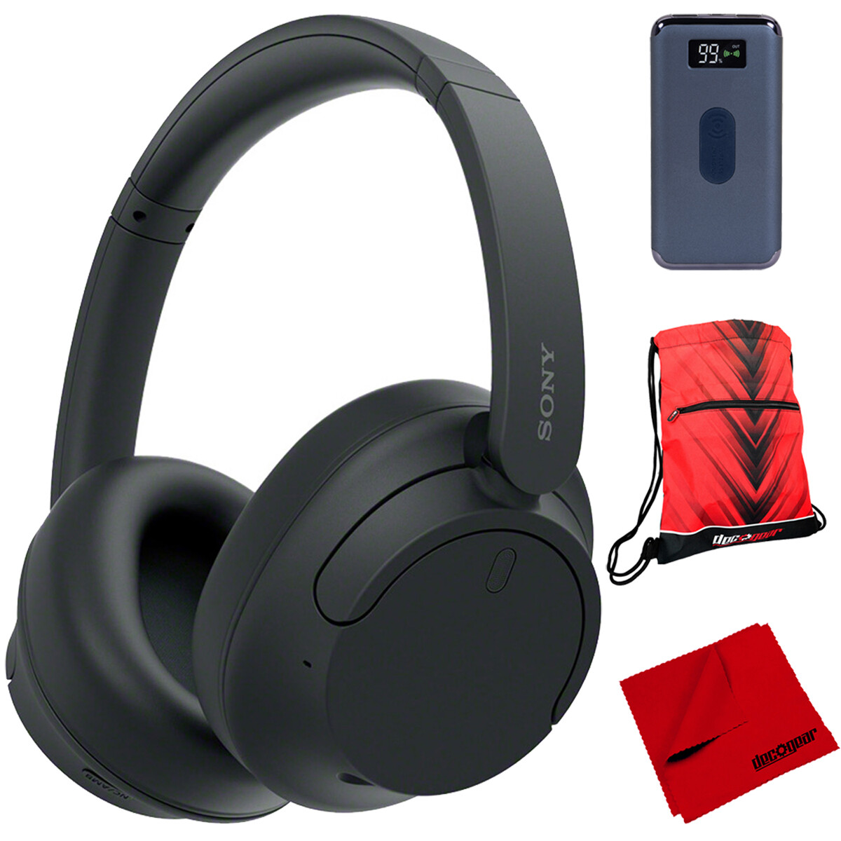 Sony WH-CH720N Wireless Noise Cancelling Headphones (Black) + Power Bank Bundle