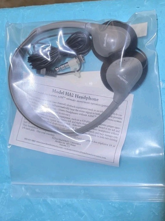 New Hamilton HA2 Schoolmate Personal Mono/Stereo Headphone