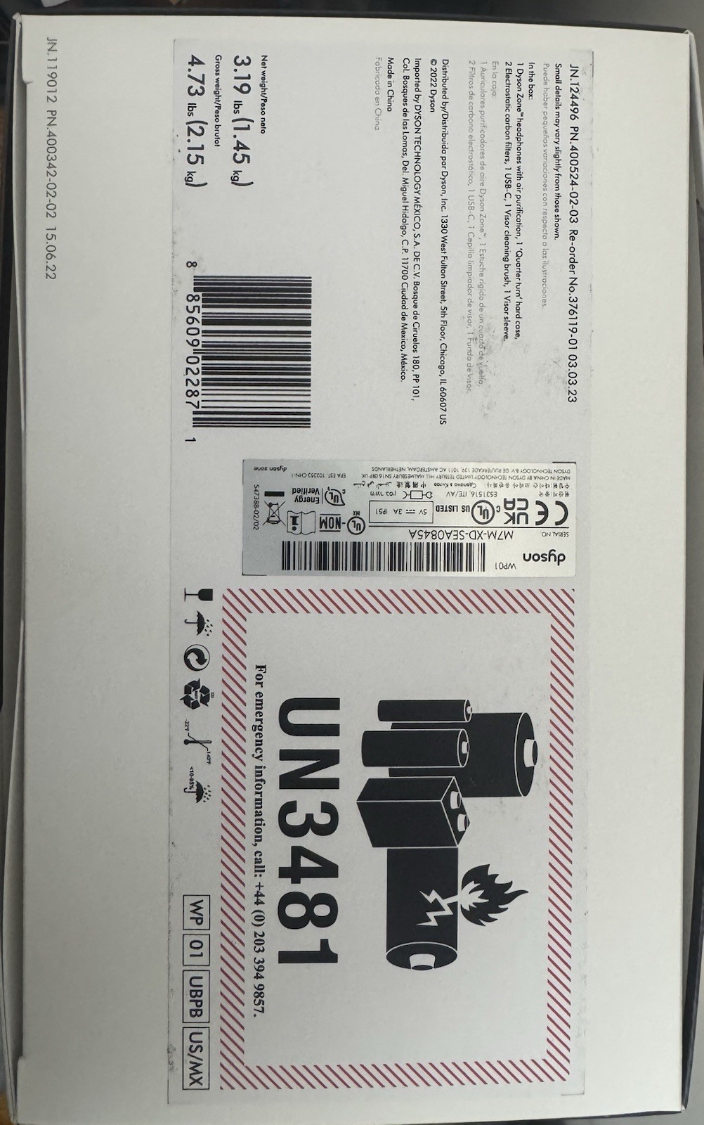 Dyson Zone noise-cancelling headphones WP01 – ULTRA BLUE – New , P2