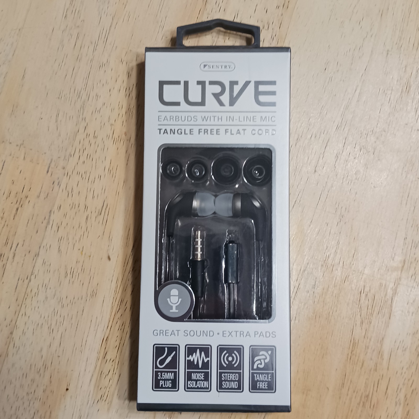 Curve Earbuds w/ In-Line Mic 3.5mm Tangle Free Flat Cord Multicolor Lot Of 11
