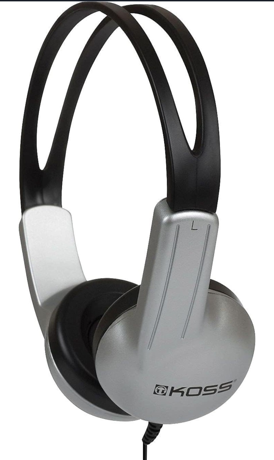 2x KOSS Stereo Headphones UR10 Silver And Black Tested NEW