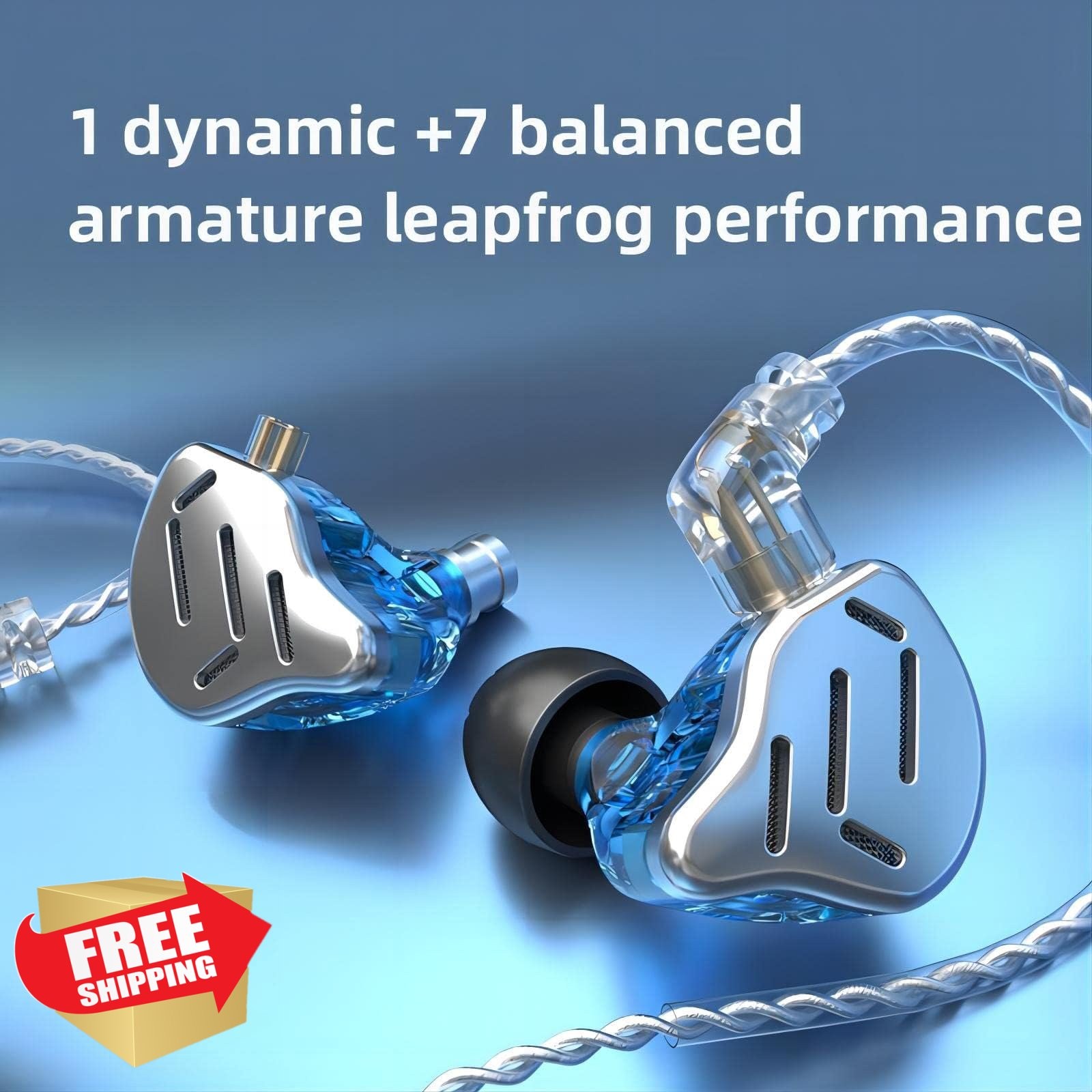 KZ Zax 16 Driver IEM No Mic Silver