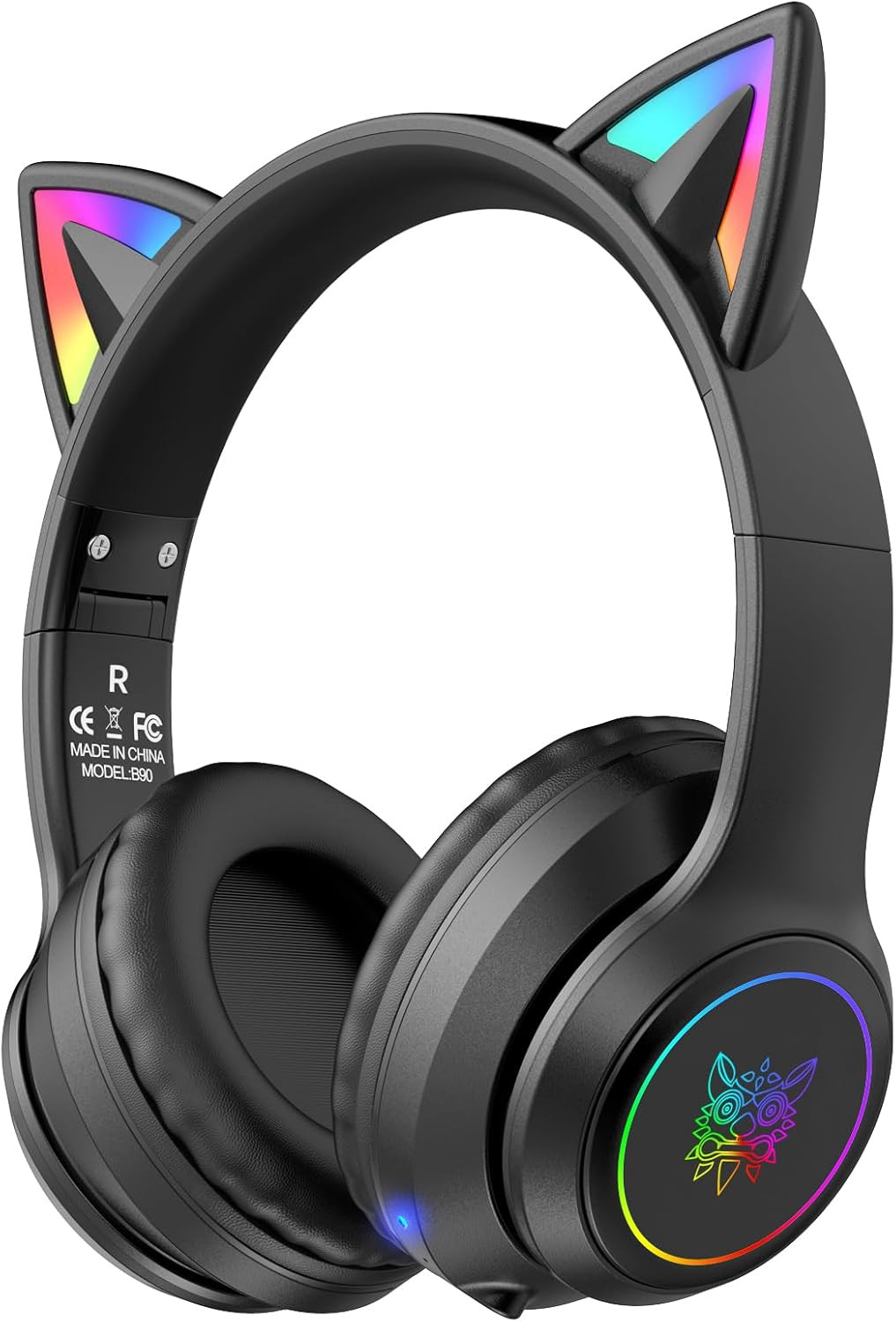 Cat Ear Bluetooth Headphones for Kids & Adults, 55H Play Time, Wireless
