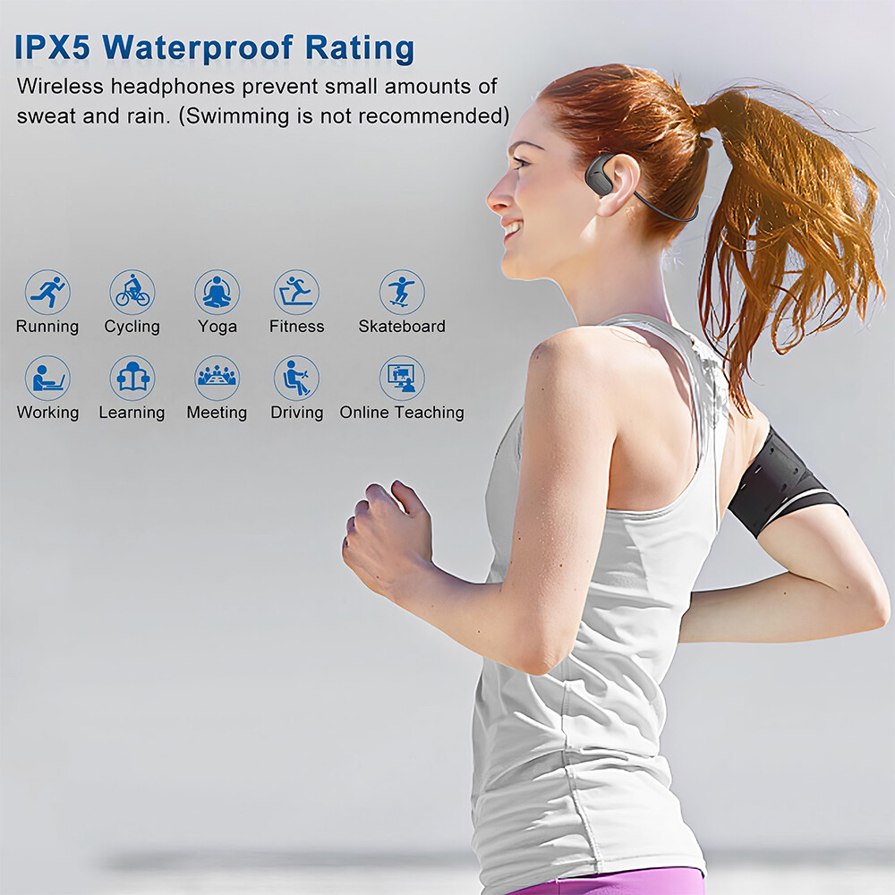 Mpow Removable Mic Bluetooth Headset: 12H Playtime, Noise Cancelling, Open Ear