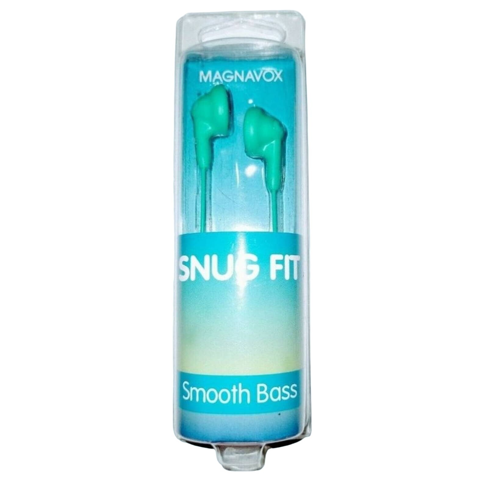 Magnavox Snug Fit Smooth Bass Handsfree Earphones 15mm Clear Sound Teal Earbuds