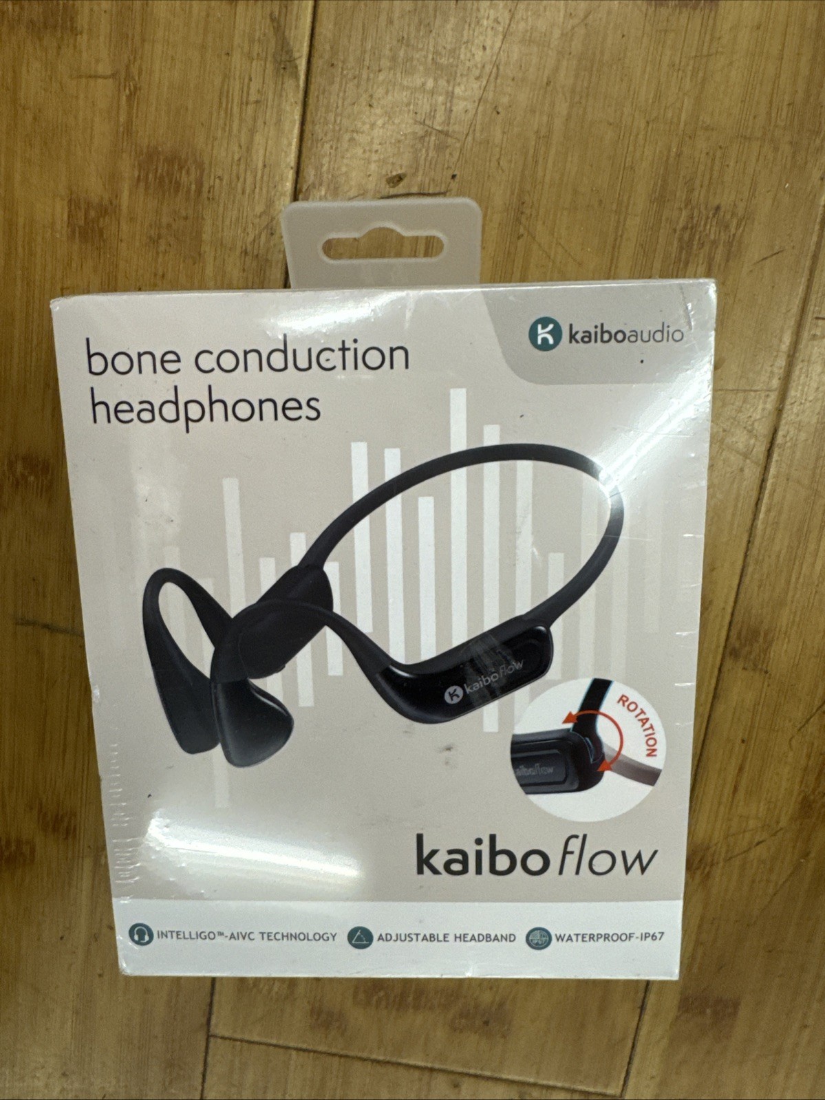 Kaibo Flow – Bone Conduction Headphones with Noise-Cancelling Mic Black New