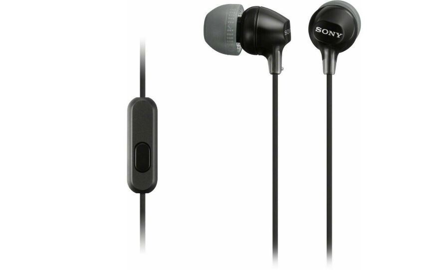 Sony MDREX14AP Headset Ear Bud Headphones MDR-EX14AP BLACK(2X)