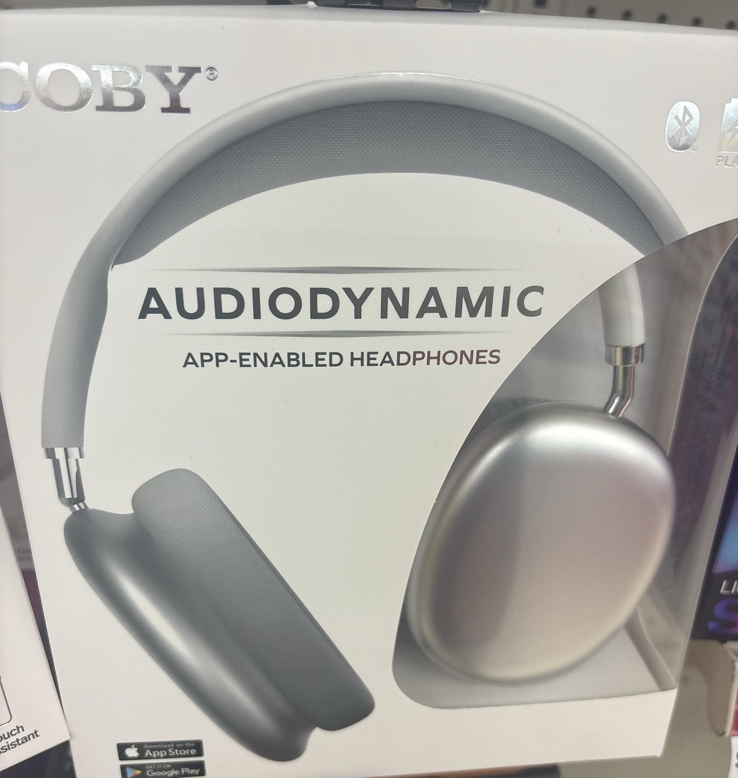Coby Audiodynamic Bluetooth Wireless App-Enabled Noise Cancel Over-Ear Mic