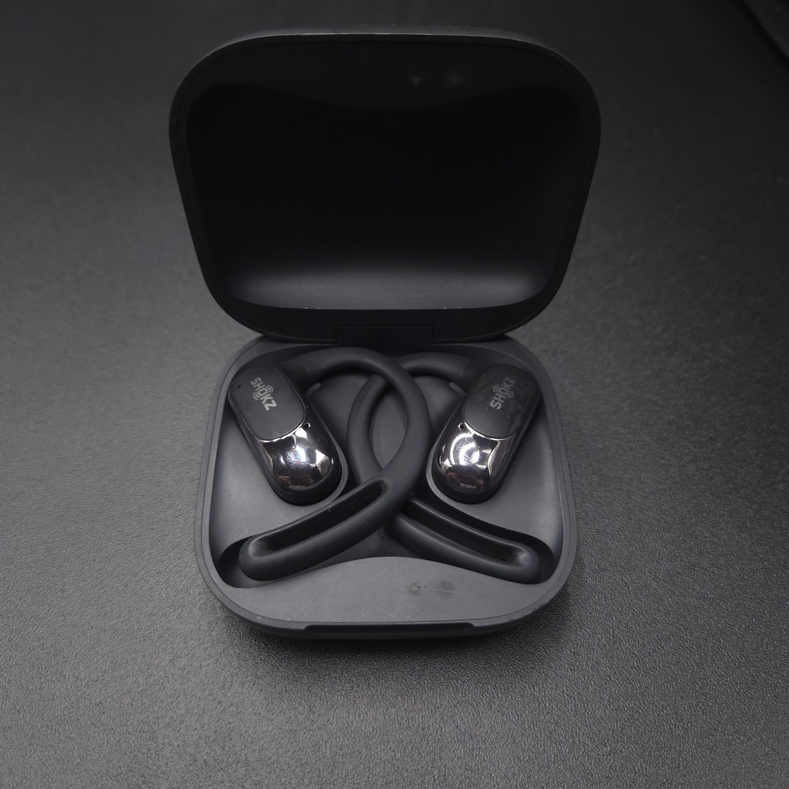 Shokz OpenFit Air T511 Open-Ear True Wireless Earbuds Black READ BAD RIGHT