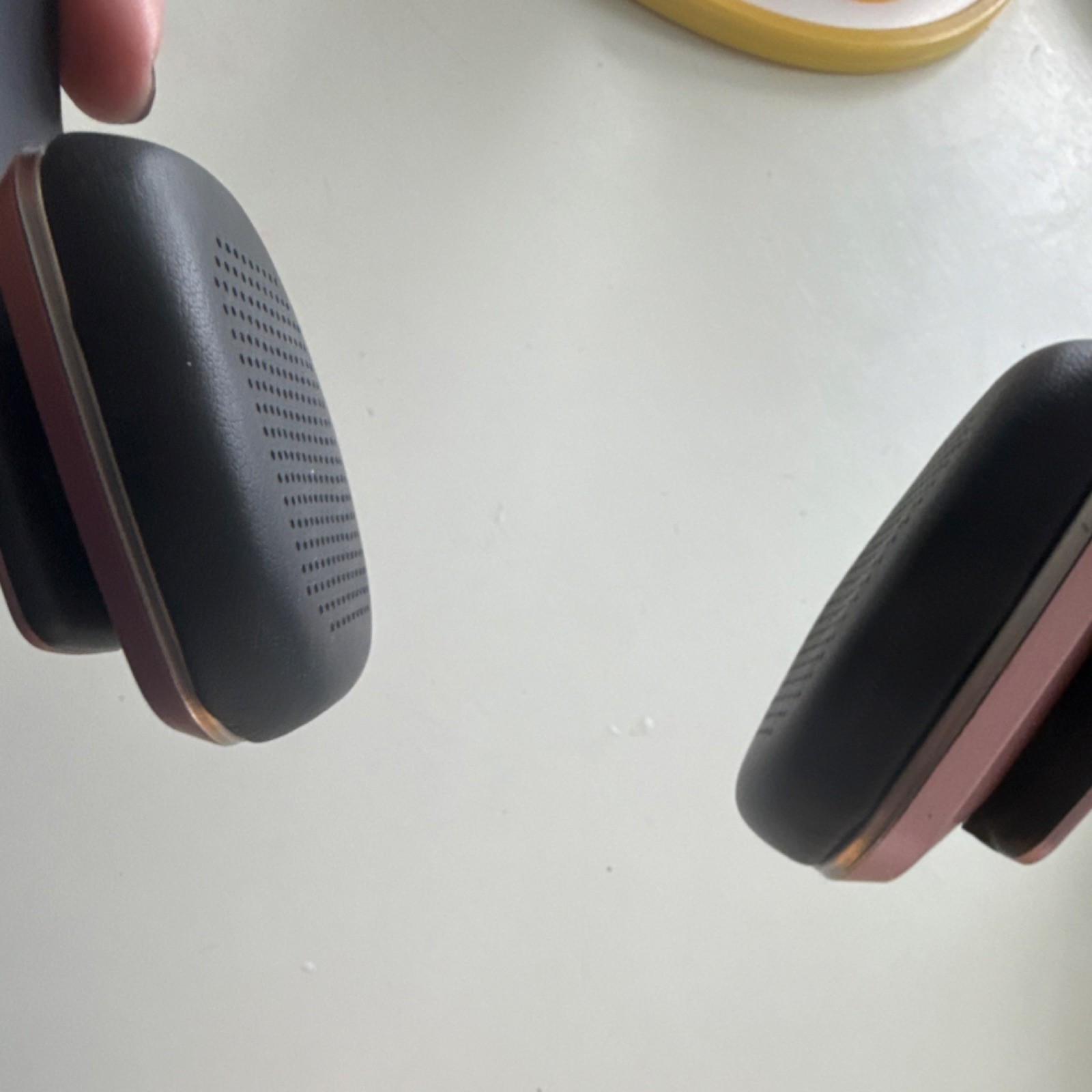 Pink Black Headband Ear-Pad Over-Ear Headphones Double Earpieces