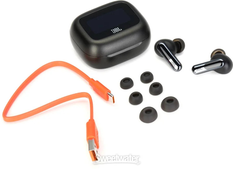 JBL Live Beam 3 Noise-canceling True Wireless Earbuds – Black