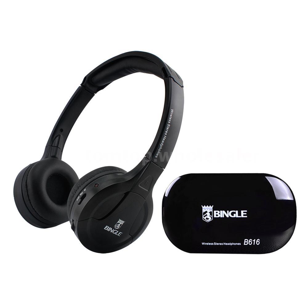Wireless Stereo Headphone Headset Earphone FM Radio Transmitter For MP3 PC TV