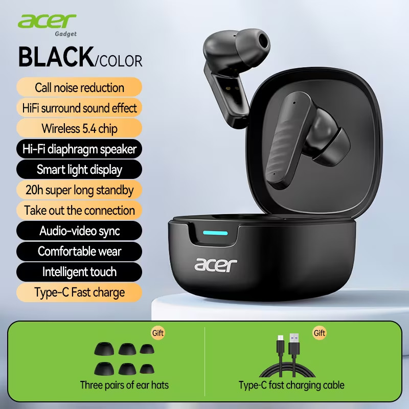 Acer Wireless Earbuds – Upgraded Version | 3D Surround Sound | HD Calls