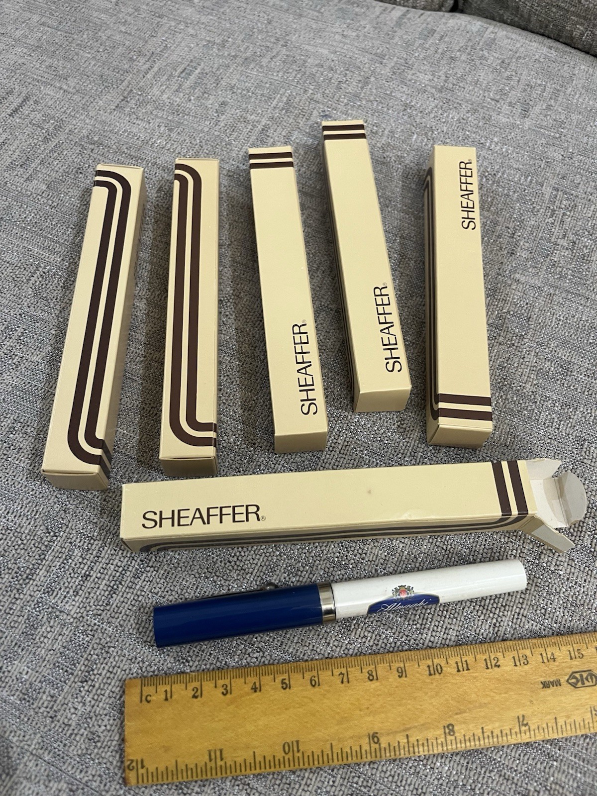 6 Pcs Sheaffer Pin – ROTHMAN I-in Saudi Arabis- Alnaghi- Lot -USA- Light rust
