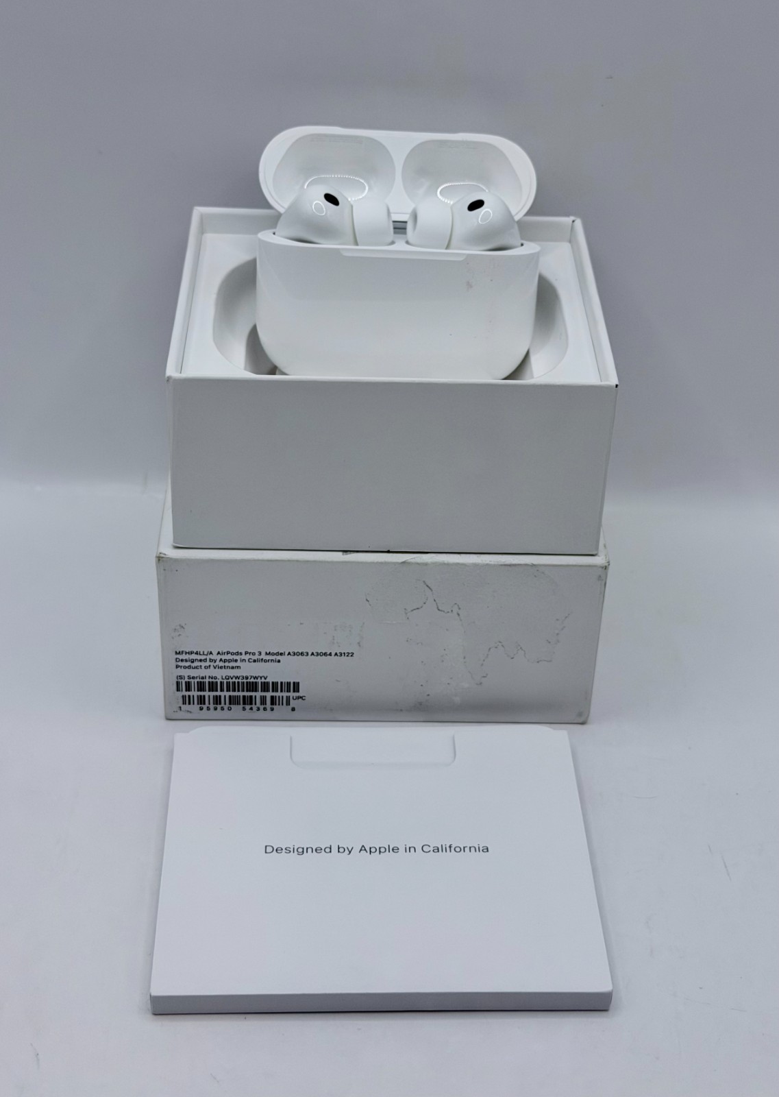 Apple AirPods Pro 3 Wireless Earbuds with Active Noise Cancellation, White – OB
