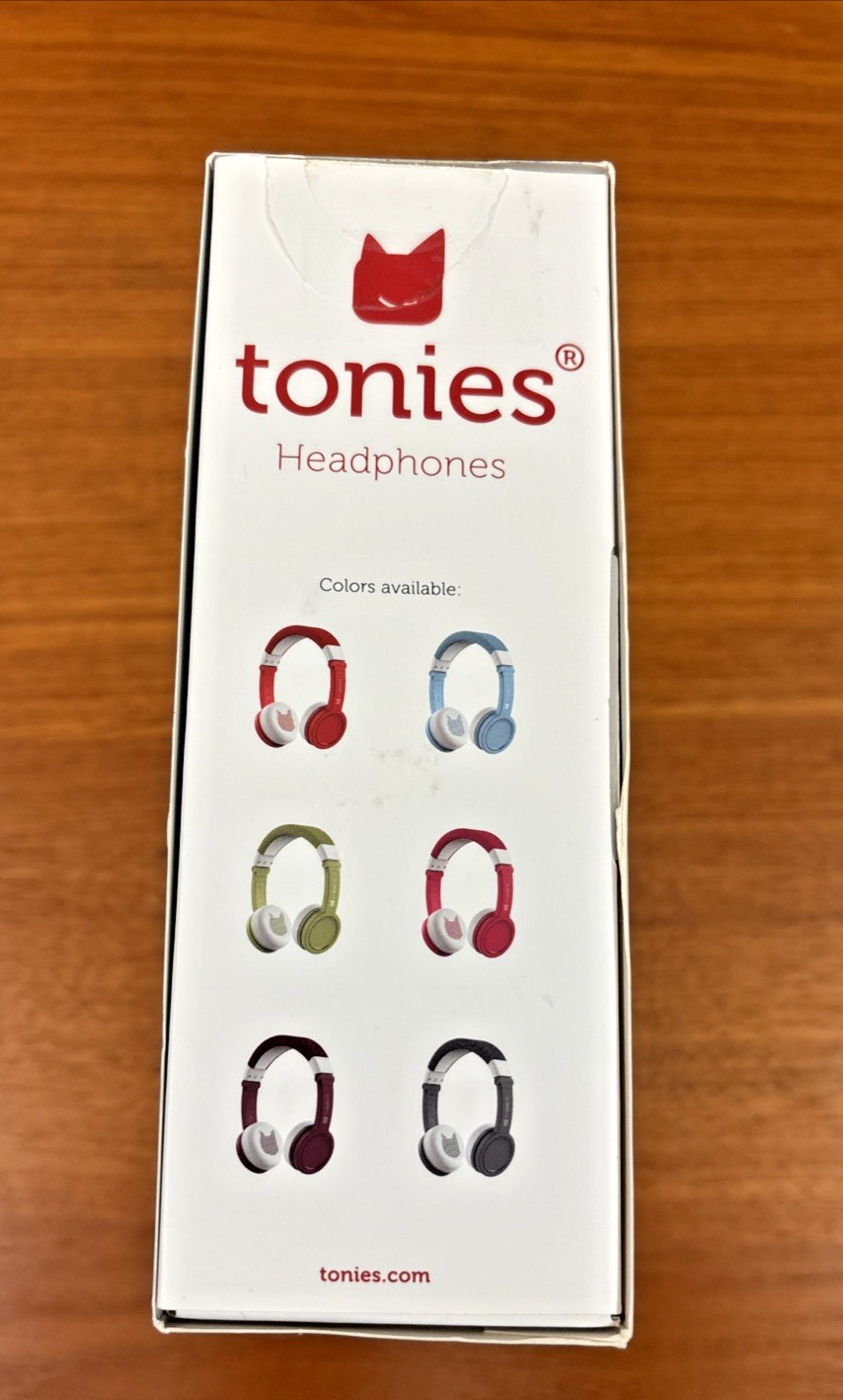 Tonies Foldable Wired Headphones for Kids Durable Safe Audio 85dB Light Blue