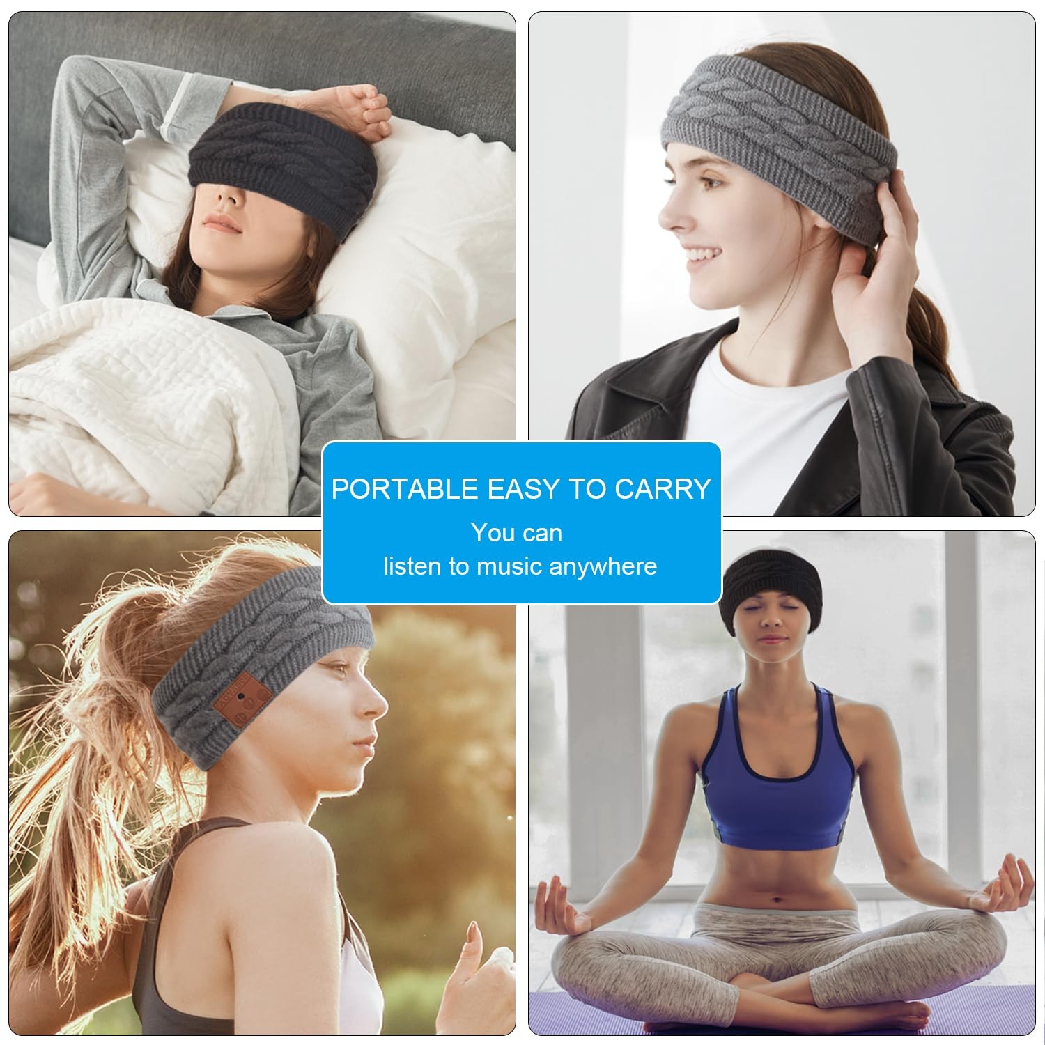 Bluetooth Headband, Bluetooth 5.2 Sleeping Headphone,30 Hours Play Time,HD St…
