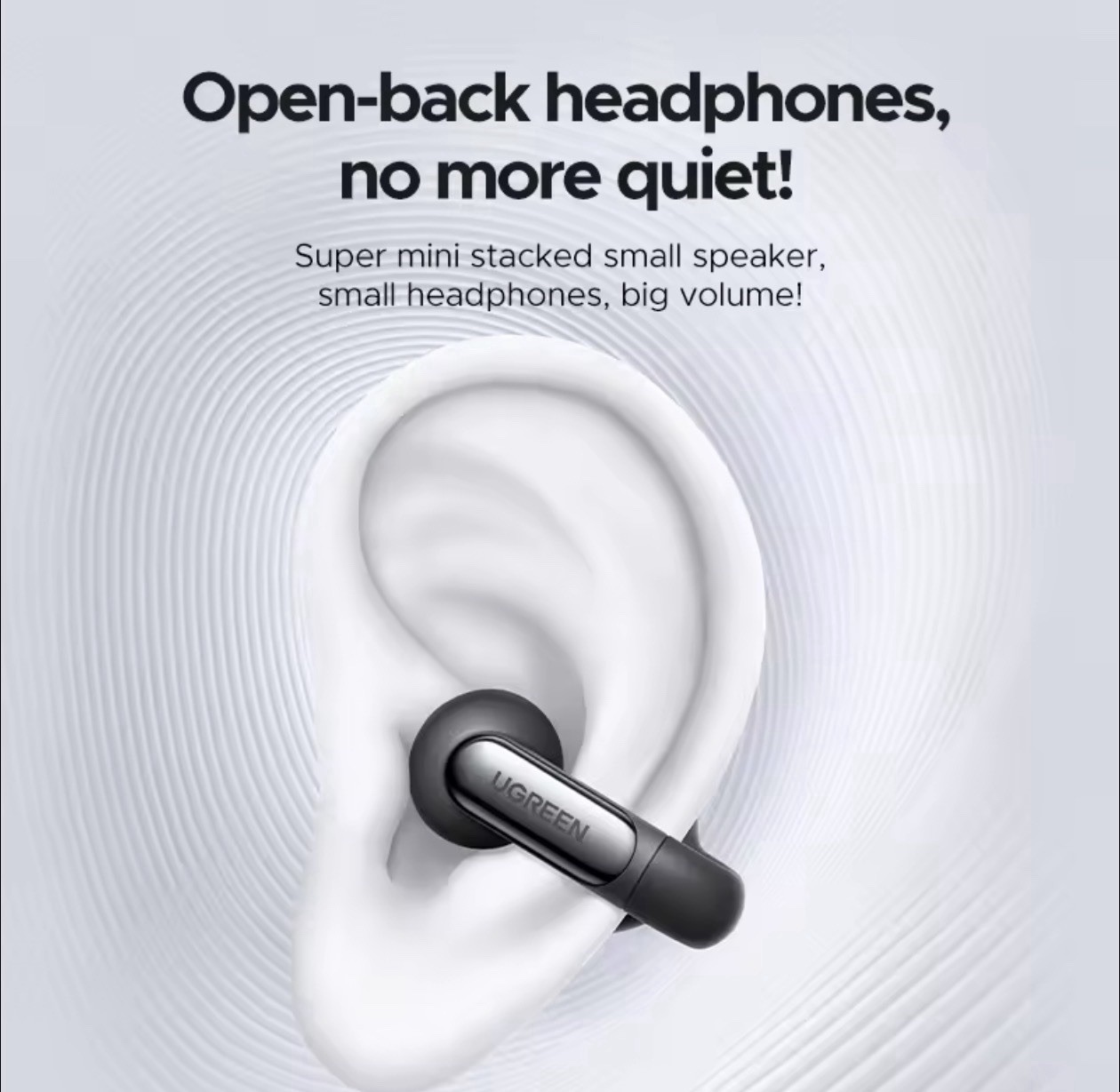 UGREEN Hitune S5 Open-Ear Bluetooth Earbuds, ENC HD Call, DNN Noise Cancel, Mic