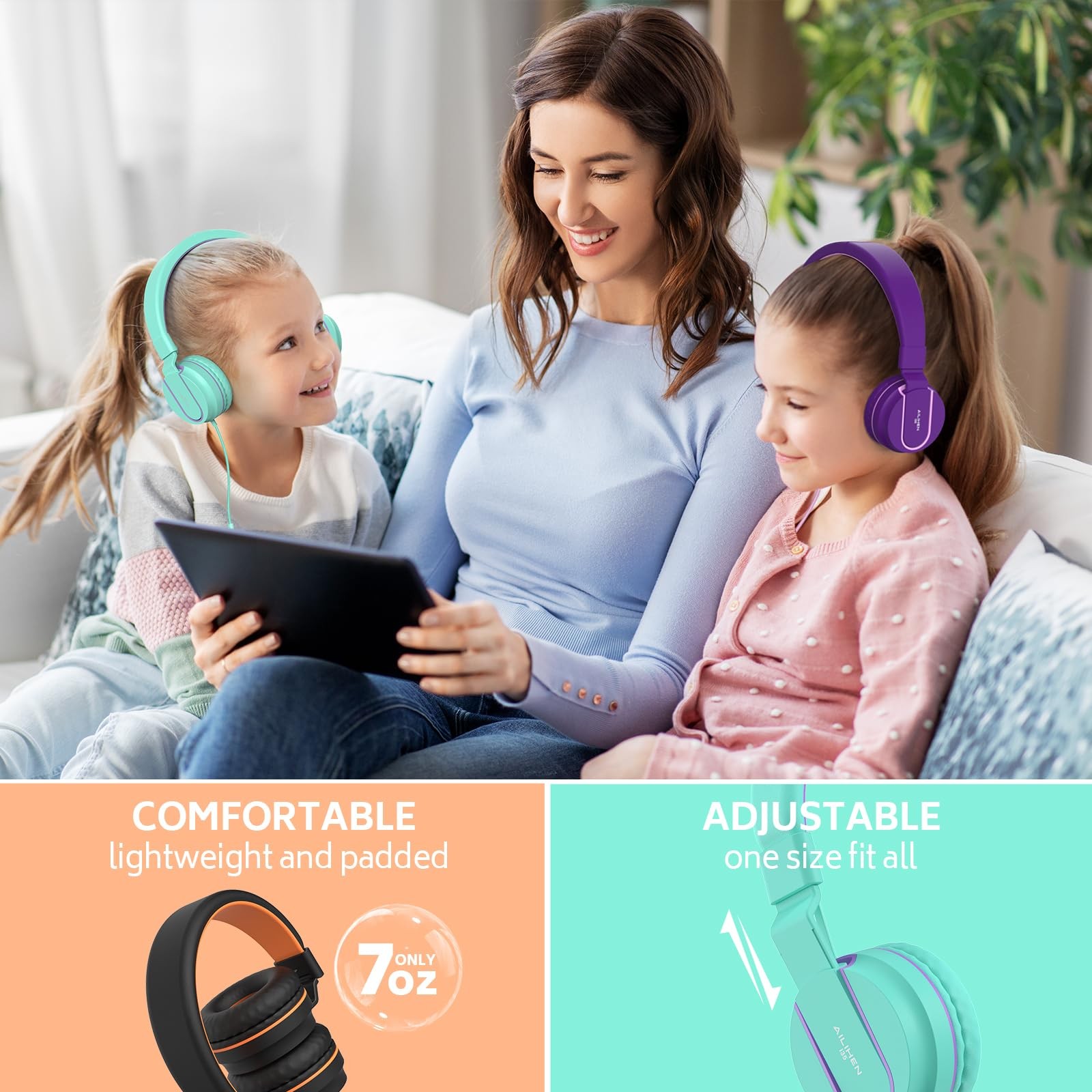 Kids Headphones Bulk 10pack For K12 School Classroom Onear Wired Headset With Mi