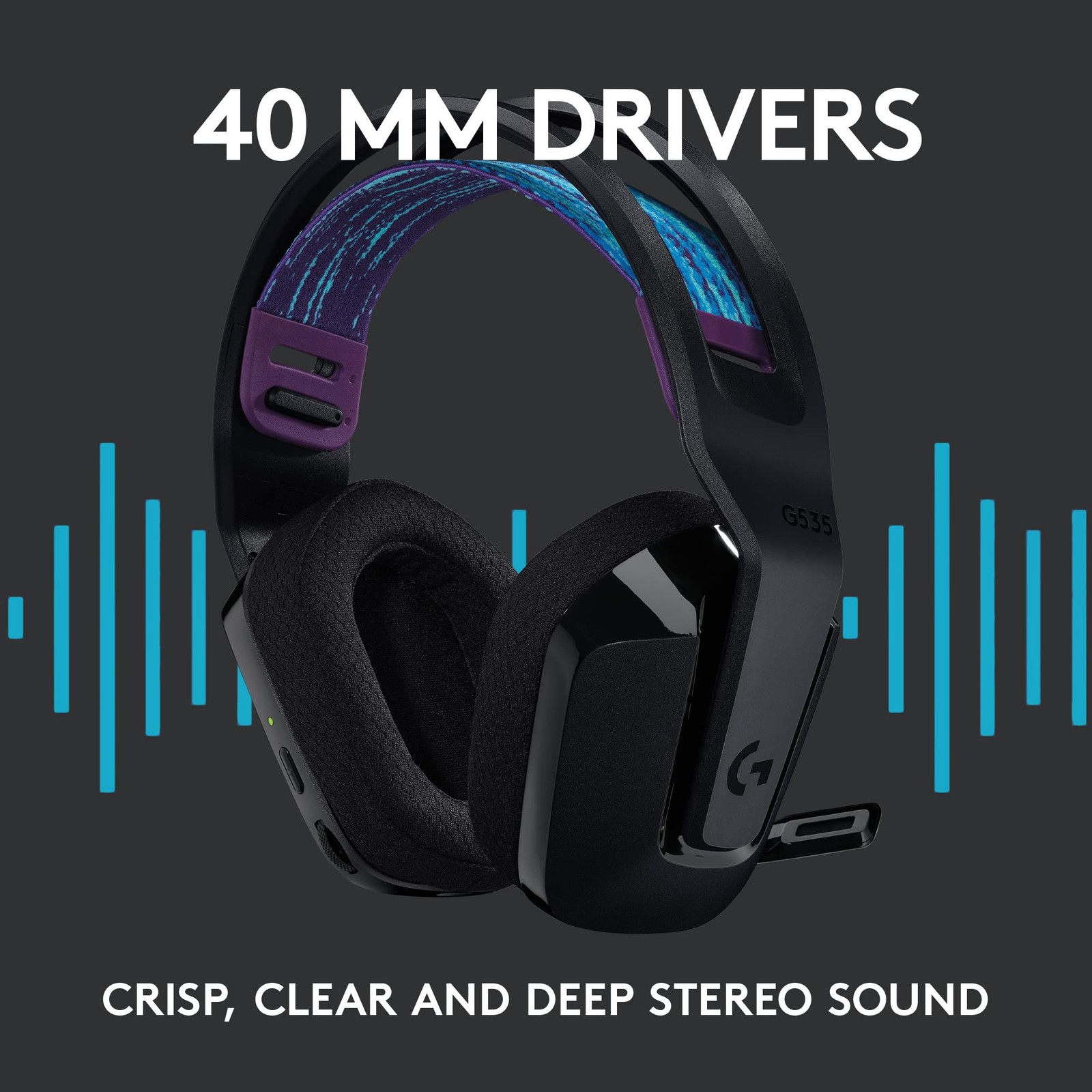 Logitech – G535 LIGHTSPEED Wireless Gaming Headset for PC, PS5, PS4 – Black