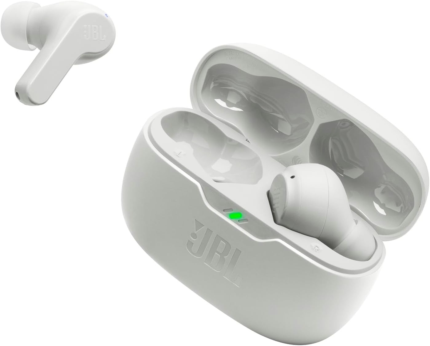 JBL Vibe Beam True Wireless In-Ear Headphones – White (JBLVBEAMWHTAM)